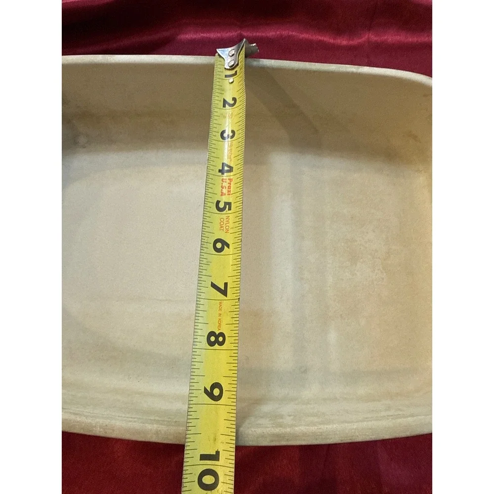 Pampered Chef Stoneware Set Rectangular Baker 0913 and Loaf Pan 076 USA Made
